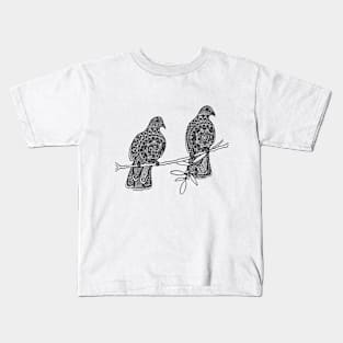 A Pair of Doves (Design on Front) Kids T-Shirt